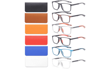6-Pack Blue Light Blocking Reading Glasses
