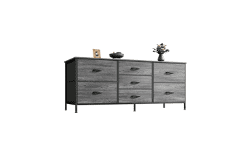 7-Drawer Fabric Dresser & TV Stand Combo