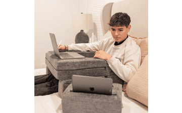 Adjustable Lap Desk Pillow with Phone & Cup Holder