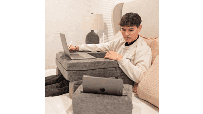 Adjustable Lap Desk Pillow with Phone & Cup Holder