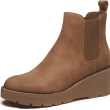 Athlefit Women's Wedge Chelsea Booties