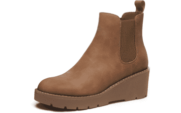 Athlefit Women's Wedge Chelsea Booties