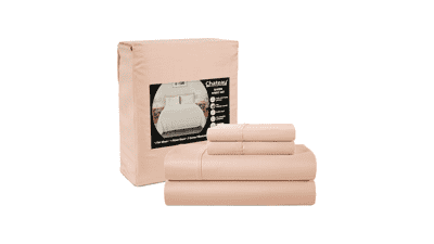 Blush Egyptian Cotton Full Sheet Set - Deep Pocket, 400 Thread Count