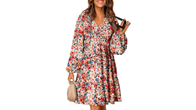 Boho Floral Mini Dress - Fall Fashion 2025