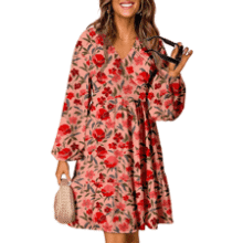 Boho Floral Mini Dress - Fall Fashion 2025