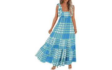 Boho Maxi Dress - Women's Summer Spaghetti Strap Long Dress
