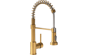 Brushed Gold Kitchen Faucet with Pull Down Sprayer