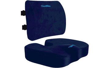 CloudBliss Memory Foam Seat Cushion & Lumbar Support - Pain Relief