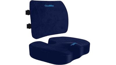 CloudBliss Memory Foam Seat Cushion & Lumbar Support - Pain Relief