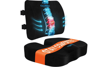 CloudBliss: Pain Relief Seat & Lumbar Support Cushion Set