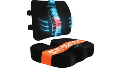 CloudBliss: Pain Relief Seat & Lumbar Support Cushion Set