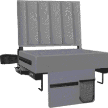 Comfort Stadium Seat with Back Support & Cup Holder - Portable & Padded