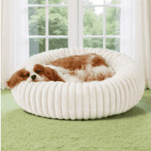 Cozy Donut Dog Bed - Medium, Washable, & Anti-Slip