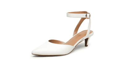 DREAM PAIRS Women's Kitten Heel Wedding Pumps