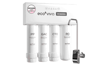 Ecoviva 800GPD Tankless RO System: Alkaline, 8-Stage Filtration