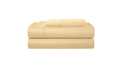 Egyptian Cotton Twin Bed Sheets - Soft Sateen Weave