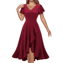 Elegant High Low Cocktail Dress for Parties & Weddings