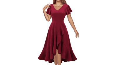 Elegant High Low Cocktail Dress for Parties & Weddings