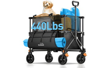 Elegear 440LBS Collapsible Wagon Cart - Heavy Duty & All-Terrain