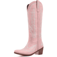 Embroidered Knee High Western Cowboy Boots for Women