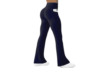 Flare Yoga Pants with Pockets - High Waisted & Bootcut