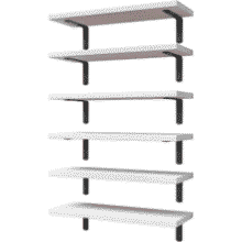 Floating Shelves - Modern White Wall Decor (Set of 6)