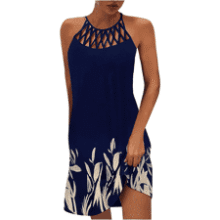 Floral Halter Sundress - 2025 Summer Beach Dress