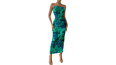 Floral Strapless Maxi Dress - Summer Wedding Guest