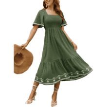 Flowy Maxi Dress: Glamaker Smocked Summer Dress
