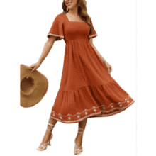 Flowy Maxi Dress: Glamaker Smocked Summer Dress