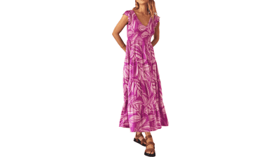 Flowy Maxi Dress - Summer Beach Sundress