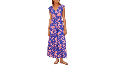 Flowy Maxi Dress - Summer Beach Sundress
