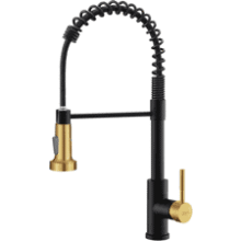 GIMILI Black and Gold Kitchen Faucet: Farmhouse, RV, and Outdoor Ready