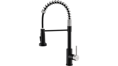 GIMILI Kitchen Faucet: Pull Down Sprayer, Farmhouse Style