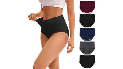 High Waisted Cotton Panties - 5 Pack