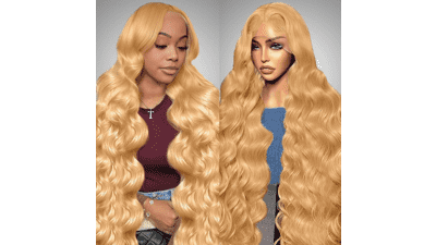 Honey Blonde Body Wave Lace Front Wig - 26 Inch