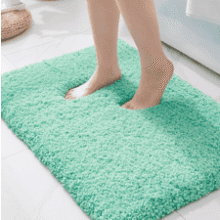 ILANGO Spa Blue Bath Rug: Non-Slip, Absorbent, & Soft