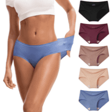 INNERSY Women's No Show Modal Underwear: 5-Pack Quick Dry Panties