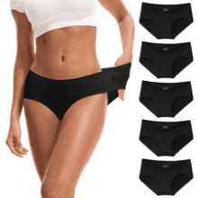 INNERSY Women's No Show Underwear: Soft, Thin & Quick Dry - 5 Pack