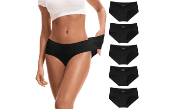 INNERSY Women's No Show Underwear: Soft, Thin & Quick Dry - 5 Pack