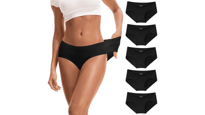 INNERSY Women's No Show Underwear: Soft, Thin & Quick Dry - 5 Pack