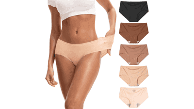 INNERSY Women's No Show Underwear: Soft, Thin & Quick Dry - 5 Pack