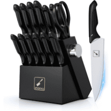 Imarku 14-Piece Knife Set with Sharpener Block