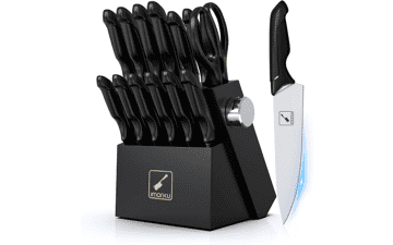 Imarku 14-Piece Knife Set with Sharpener Block