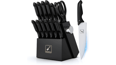 Imarku 14-Piece Knife Set with Sharpener Block