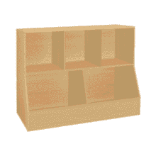 Kids Toy Storage Organizer with 5 Cubby Bookcase