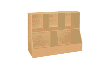 Kids Toy Storage Organizer with 5 Cubby Bookcase