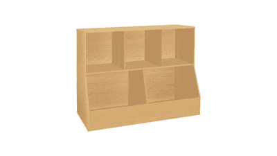 Kids Toy Storage Organizer with 5 Cubby Bookcase