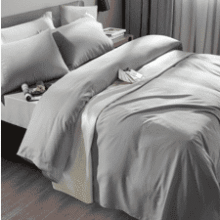 King Size Grey Bed Sheet Set - Deep Pocket, Soft Microfiber