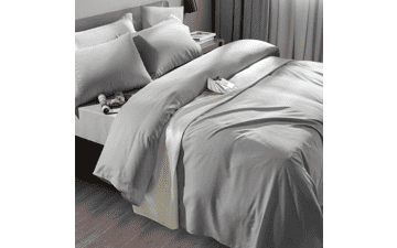 King Size Grey Bed Sheet Set - Deep Pocket, Soft Microfiber